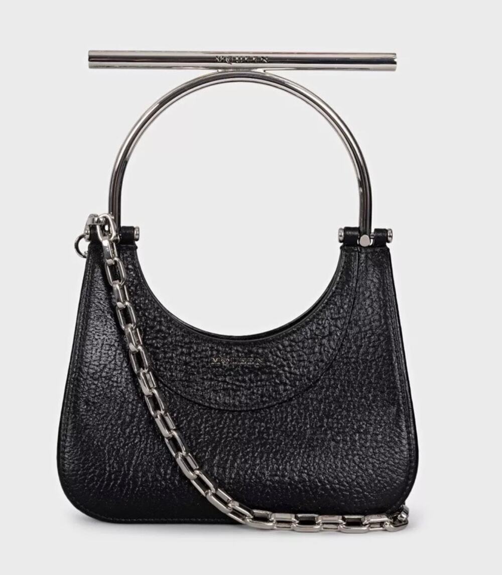 NWOB Alexander McQueen T-Bar Black Leather Mini Bag